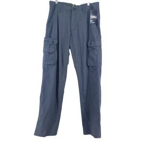 Lee Mens Relaxed Fit Cargo Pants 31x32 Shadow Chino Cotton Blend High Rise